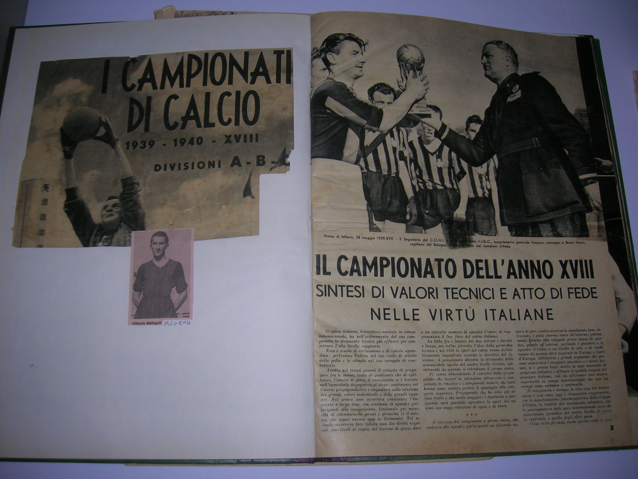 Sport Illustrato 1939-40 i campionati di calcio